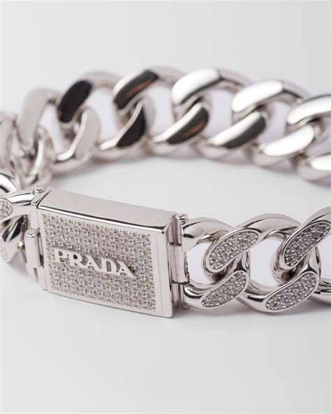 Prada silver jewelry for men